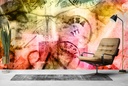 Vintage Stamp Background Wall Mural Wallpaper