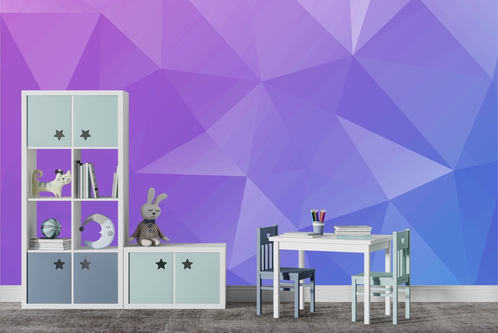Purple Geometric Abstract Wall Mural Wallpaper