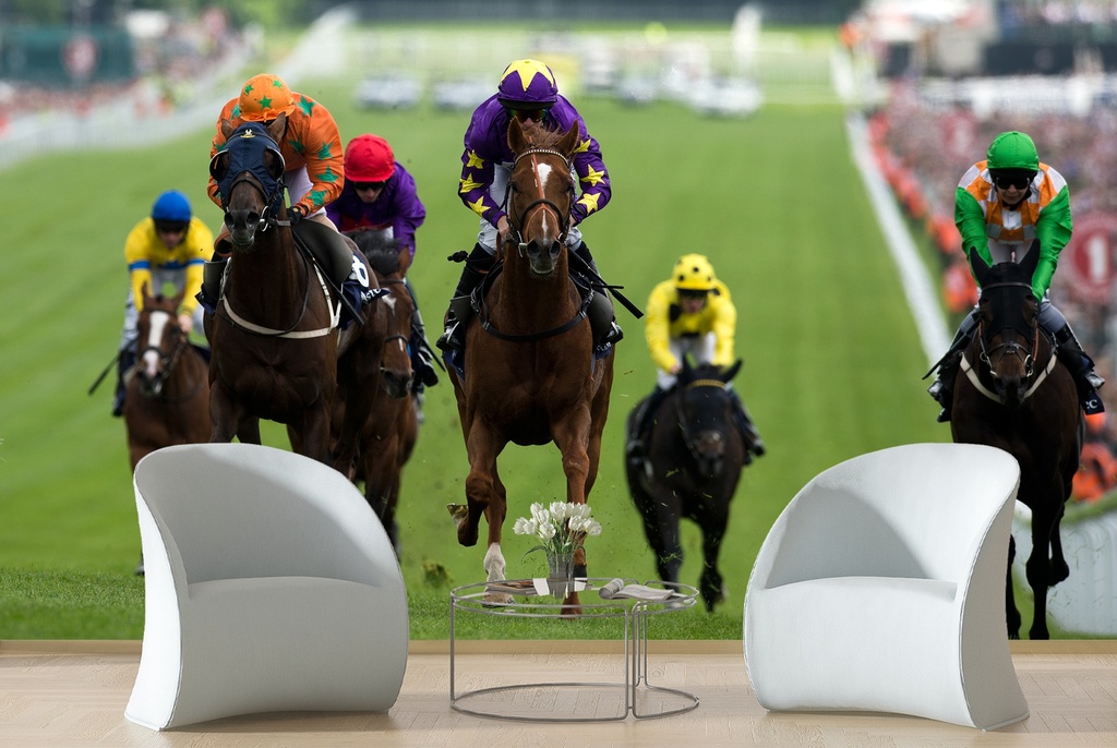 Horse Racing Wall Mural Wallpaper - Mod4