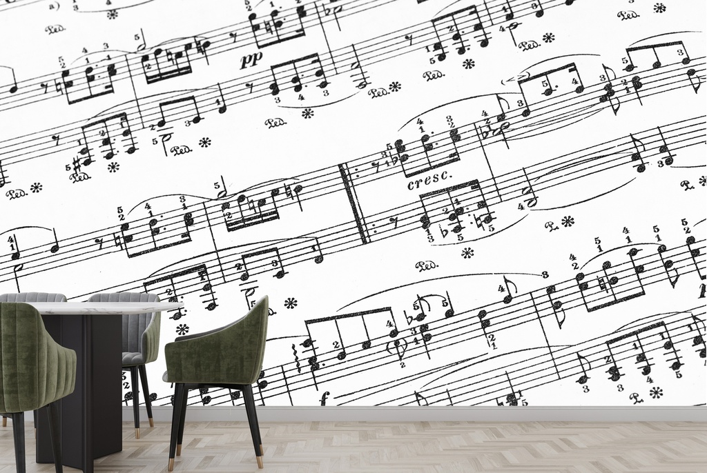 Sheet Music Wall Mural Wallpaper