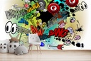 Retro Comic Book Kids Art Wall Mural Wallpaper