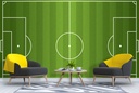 Green Football Pitch Wall Mural Wallpaper