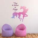 Time To Believe In Magic Unicorn Wall Sticker