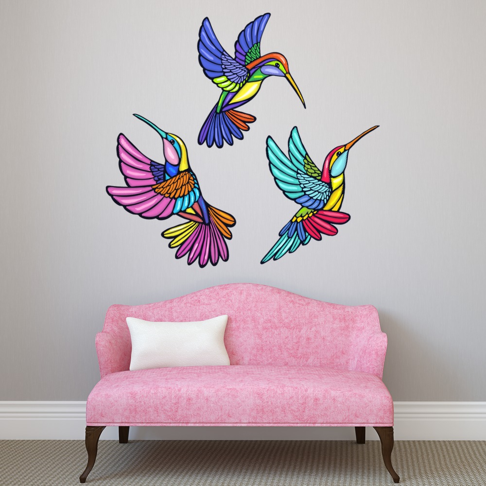 Tropical Bird Trio Wall Sticker