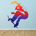 Rainbow Skater Skateboard Wall Sticker