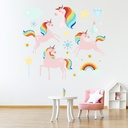 Rainbows & Unicorn Wall Sticker Set