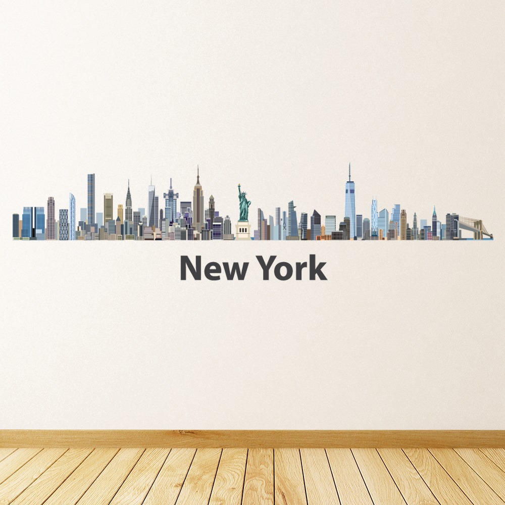 New York City Skyline Wall Sticker - Mod3