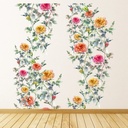 Pink & Orange Flower Vines Wall Sticker