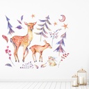 Winter Deer Christmas Wall Sticker Set