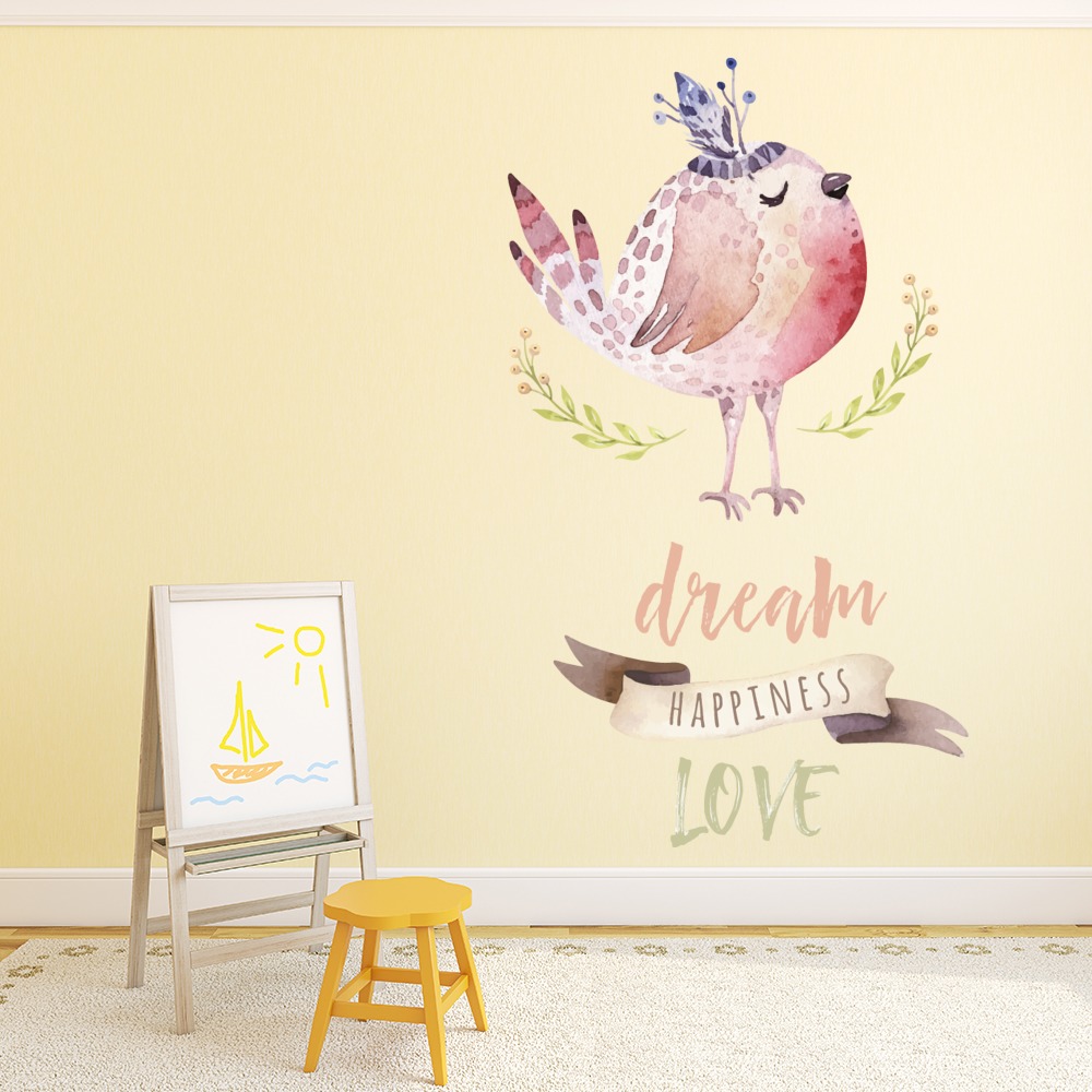 Dream Happiness Love Bird Nursery Wall Sticker