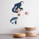 Grey Mermaid Wall Sticker