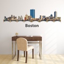 Boston USA City Skyline Wall Sticker - Mod5