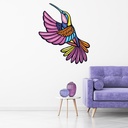 Pink Design Hummingbird Wall Sticker
