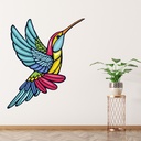 Blue Design Hummingbird Wall Sticker