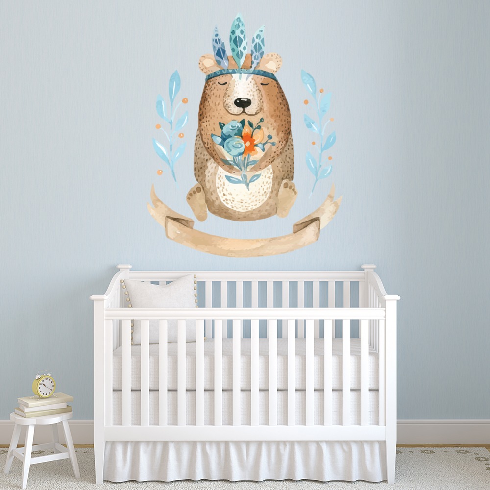 Woodland Bear Nursery Wall Sticker