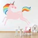 Galloping Pink Unicorn Wall Sticker - Mod3