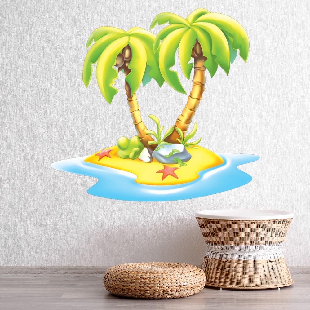Desert Island Palm Tree Wall Sticker