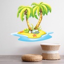 Desert Island Palm Tree Wall Sticker