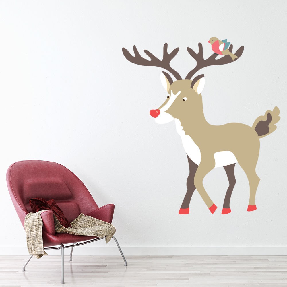 Rudolph Reindeer Christmas Wall Sticker | Icon Wall Stickers