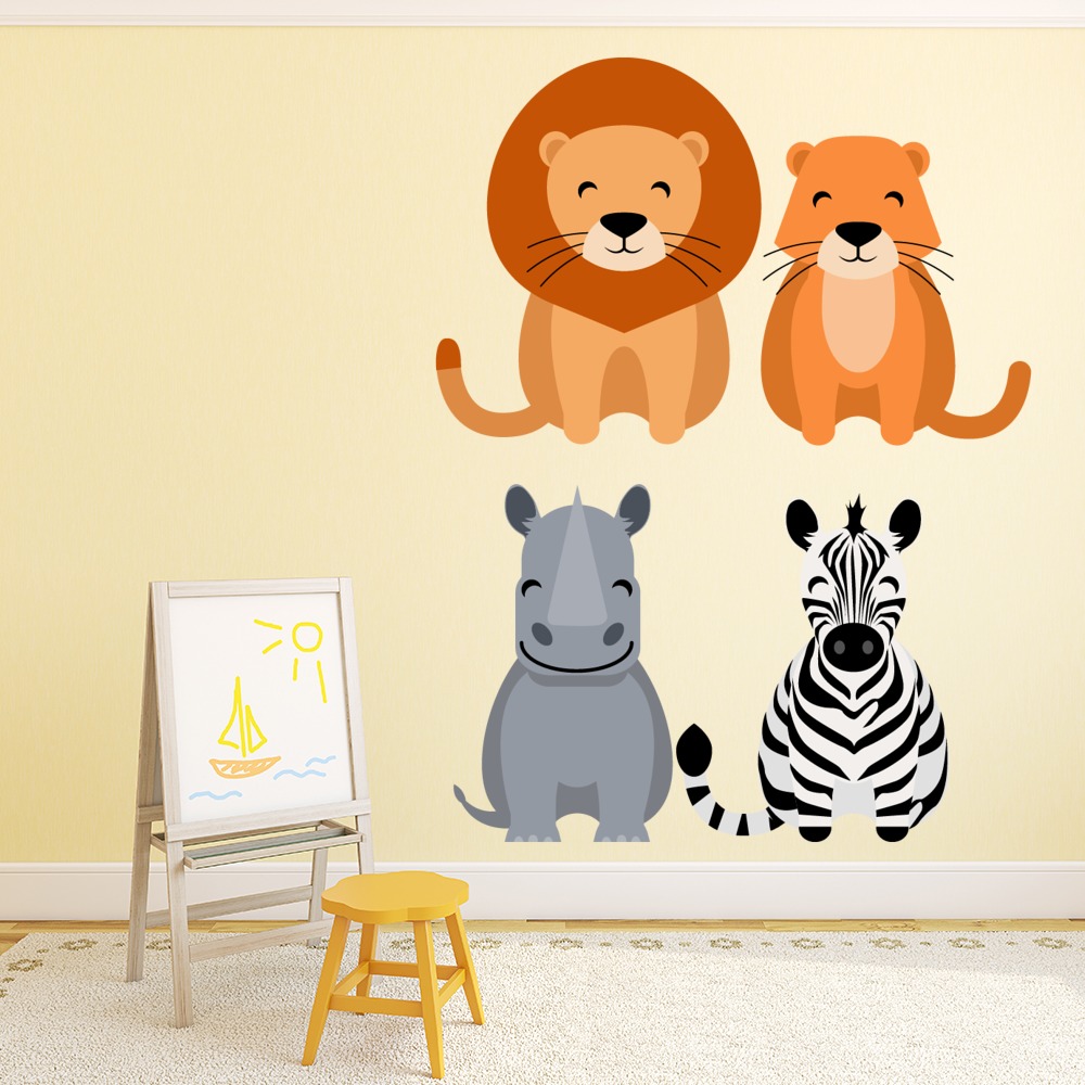 Safari Friends Nursery Wall Sticker