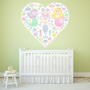 Mermaid Heart Childrens Wall Sticker