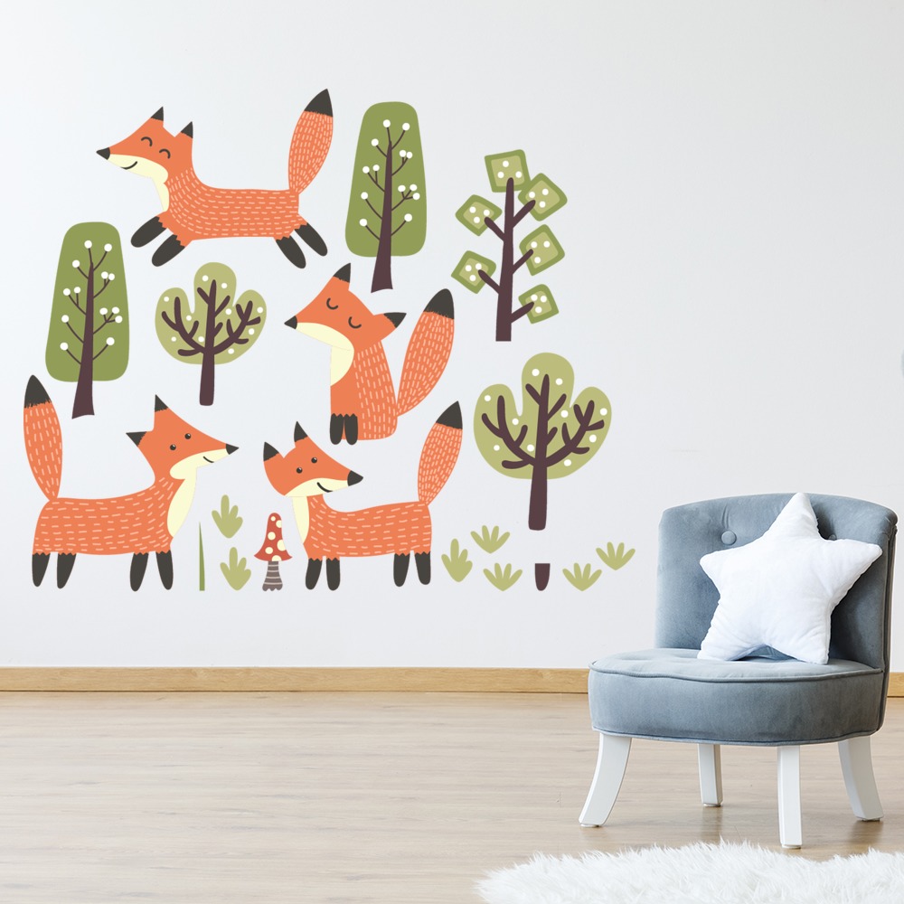 Woodland Fox Wall Sticker Set