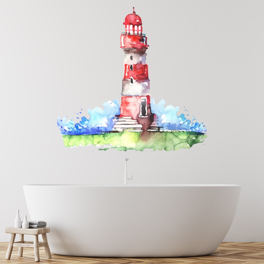 Watercolour Lighthouse Wall Sticker