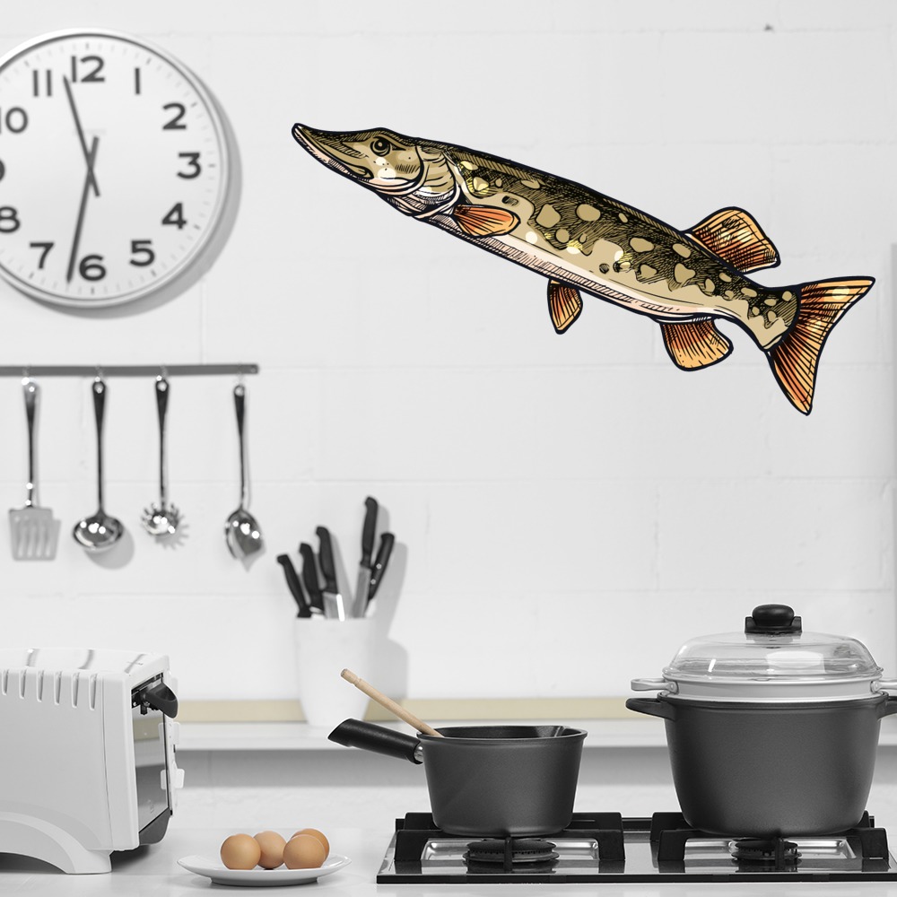 Pike Fish Wall Sticker