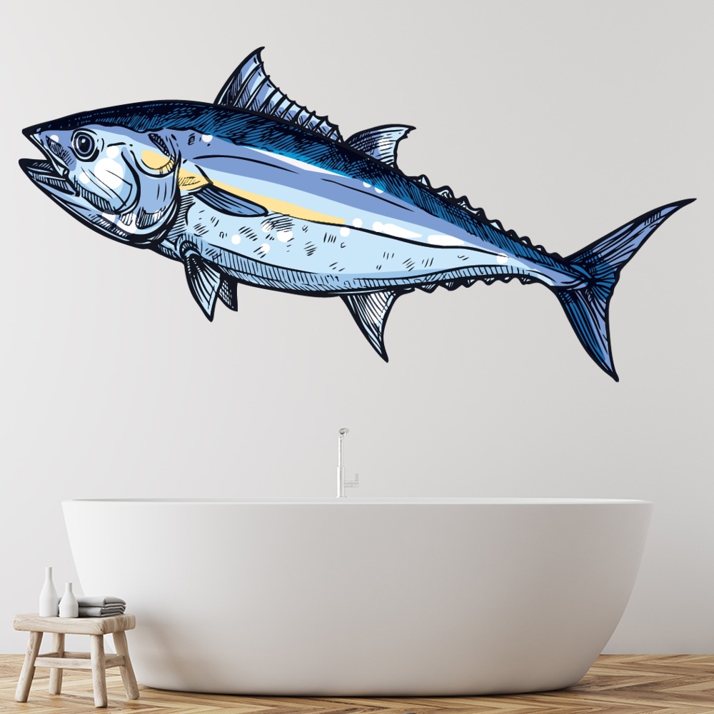 Blue Marlin Fish Wall Sticker - Mod2
