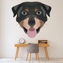 Rottweiler Head Dog Wall Sticker