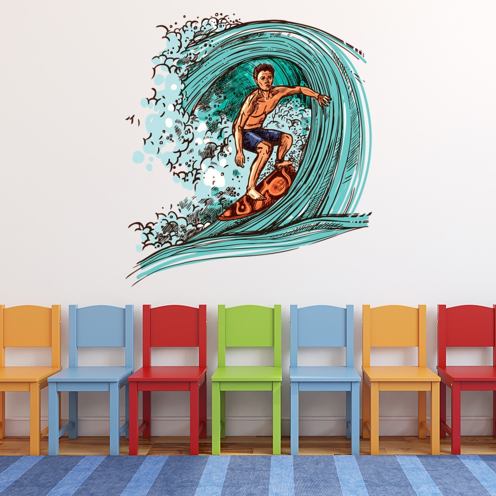 Surfer Wave Wall Sticker