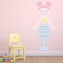 Happy Mermaid Kids Wall Sticker