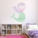 Green Mermaid Wall Sticker - Mod4