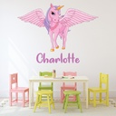 Custom Name Unicorn Wall Sticker Personalised Kids Room Decal