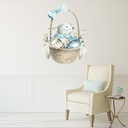Bunny Rabbit Basket Nursery Wall Sticker