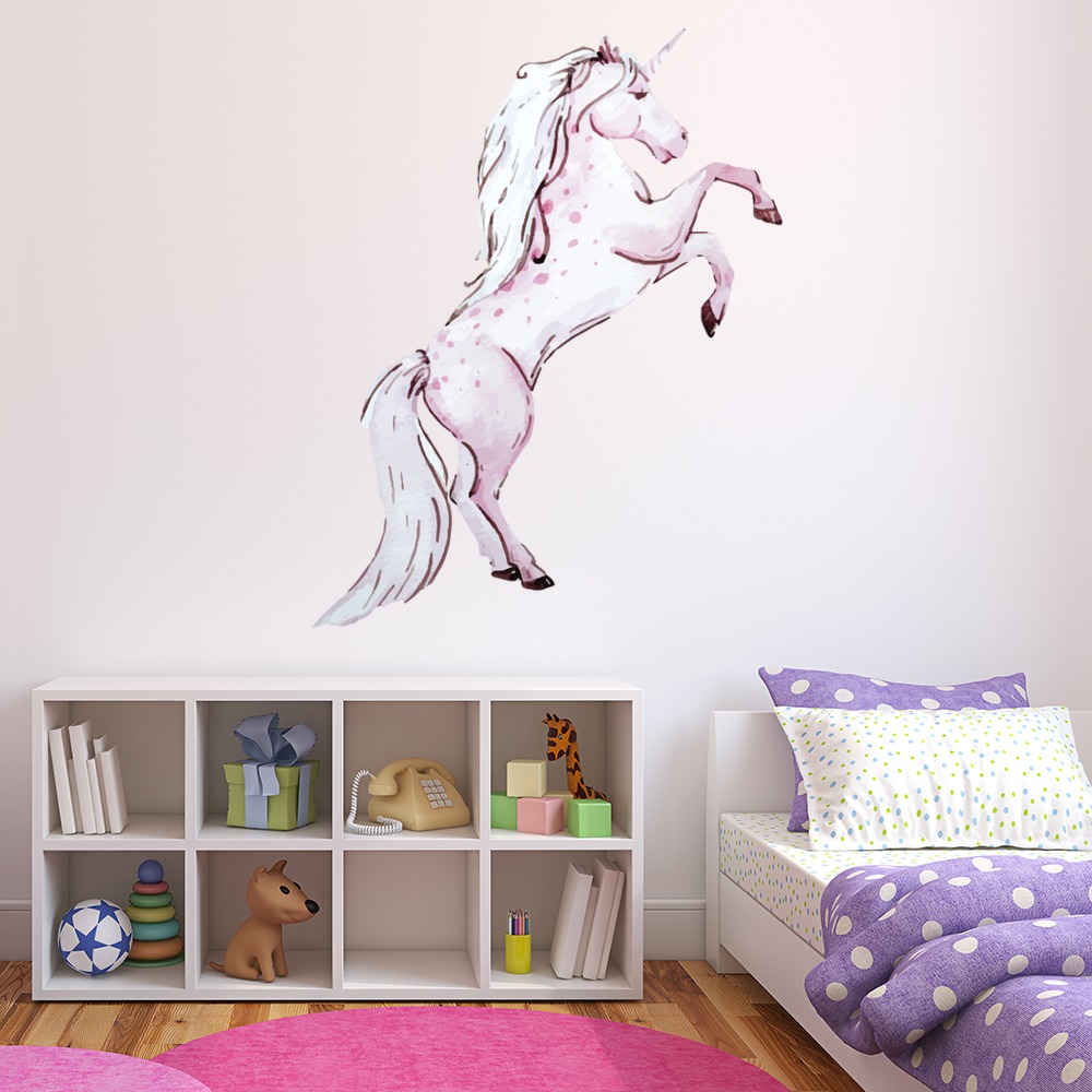 Rearing Unicorn Nursery Wall Sticker