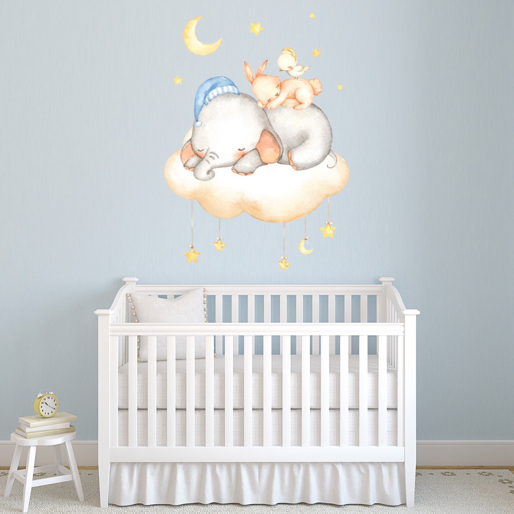 Sleeping Elephant Nursery Wall Sticker