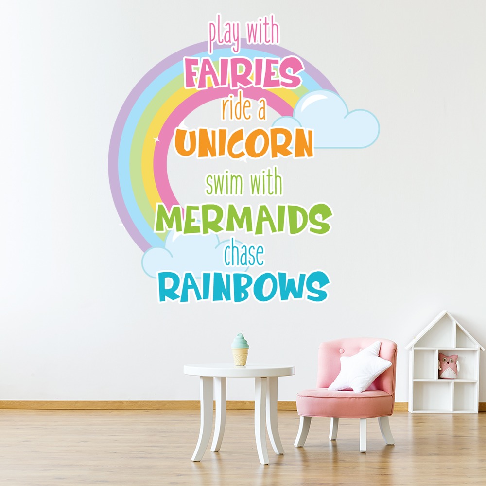 Fairies & Unicorn Quote Wall Sticker