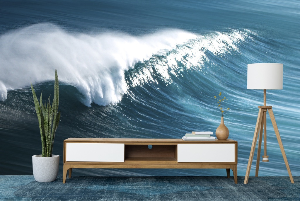 Blue Ocean Wave Wall Mural Wallpaper
