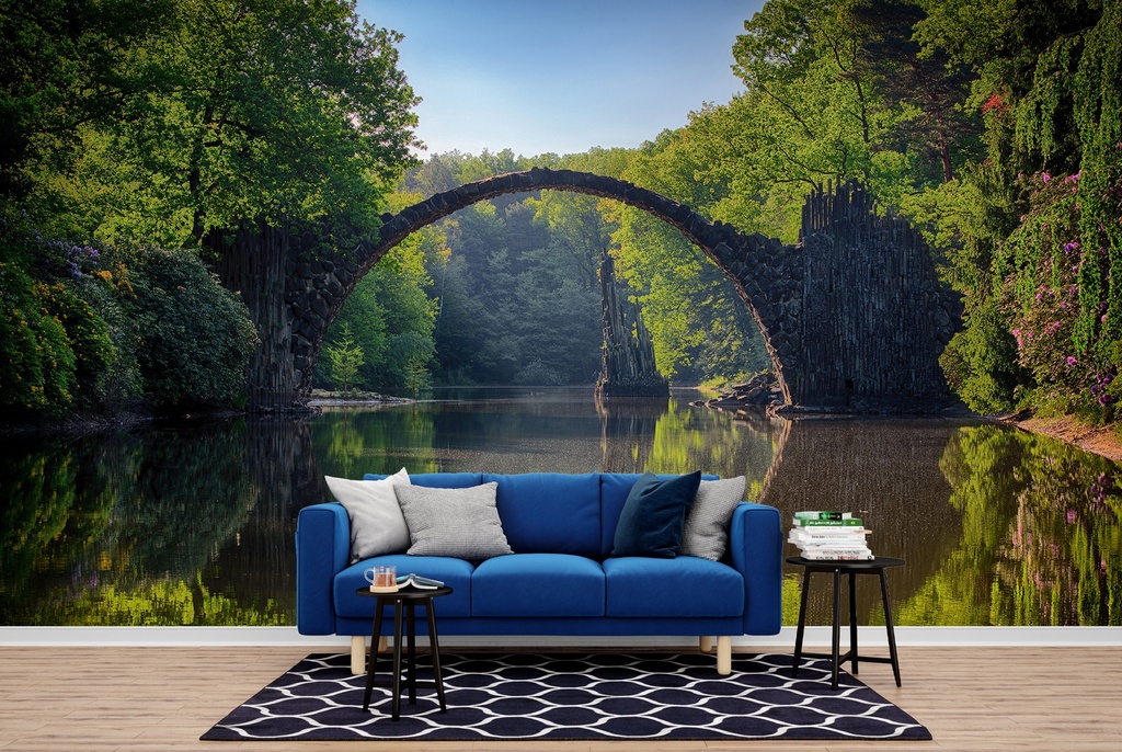 Stone Bridge Germany Countryside Wall Mural Wallpaper