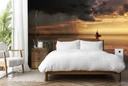 Sail Boat Faces The Ocean Storm Wall Mural Wallpaper