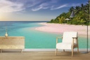 Tropical beach Carribean Island Wall Mural Wallpaper