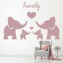 Elephant Family Nursery Wall Sticker - Mod2