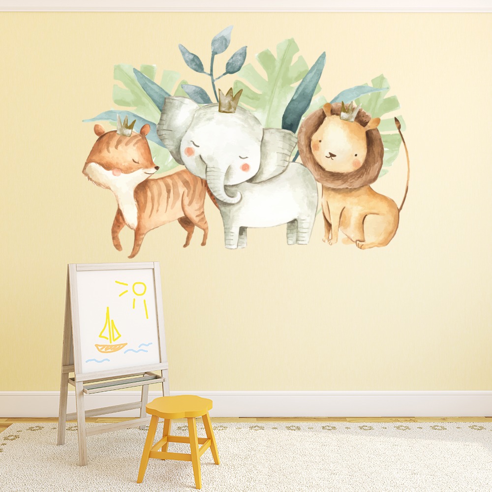 Baby Safari Animals Nursery Wall Sticker