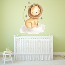 Lion Moon & Stars Baby Nursery Wall Sticker