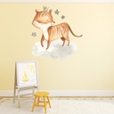 Tiger Moon & Stars Baby Nursery Wall Sticker