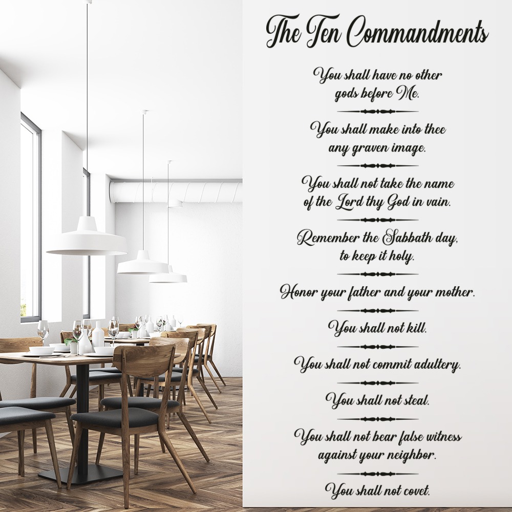 Ten Commandments Christian God Wall Sticker
