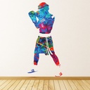 Paint Splash Boxer Wall Sticker