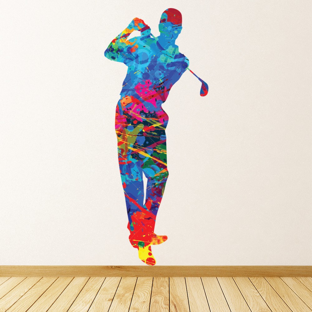 Paint Splash Golf Wall Sticker