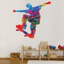 Paint Splash Skateboard Jump Wall Sticker